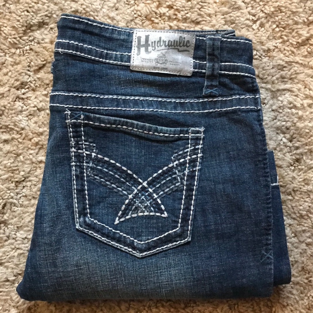 Maurices Hydraulic Bootcut Jean Thick Stitch 13/14
